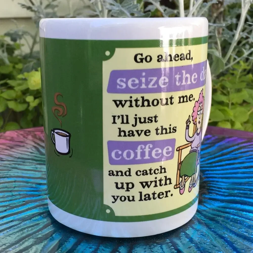 Aunty Acid coffee mug seize the day
